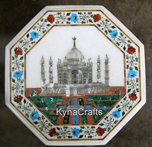 16 x 16 Inches Taj Mahal Replica Inlaid Coffee Table Top Hand Made Sof 16 x 16 Inches Taj Mahal Replica Inlaid Coffee Table Top Hand Made Sof