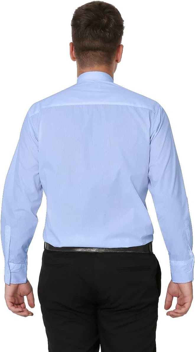 IvyRobes Mens Tab-Collar Long Sleeves Clergy Shirt XXX-Large Sky Blue (Necksize 17") - Image 2