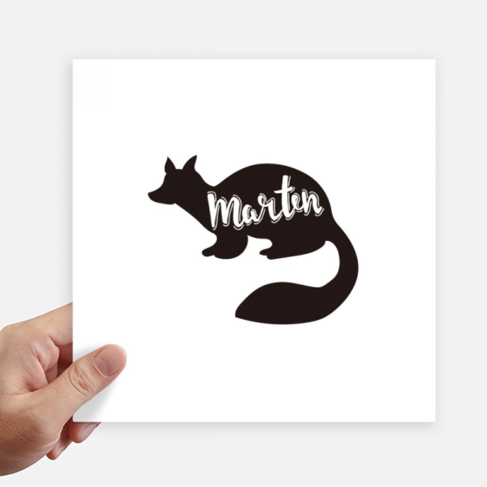 Stickers de marten negro de 20cm vinilos cuadrados para pared y maleta pack de 4