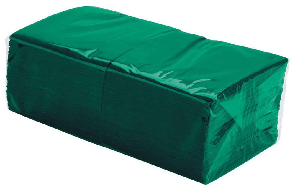 Servilletas de cóctel de 2 capas, color verde, paquete de 250 unidades