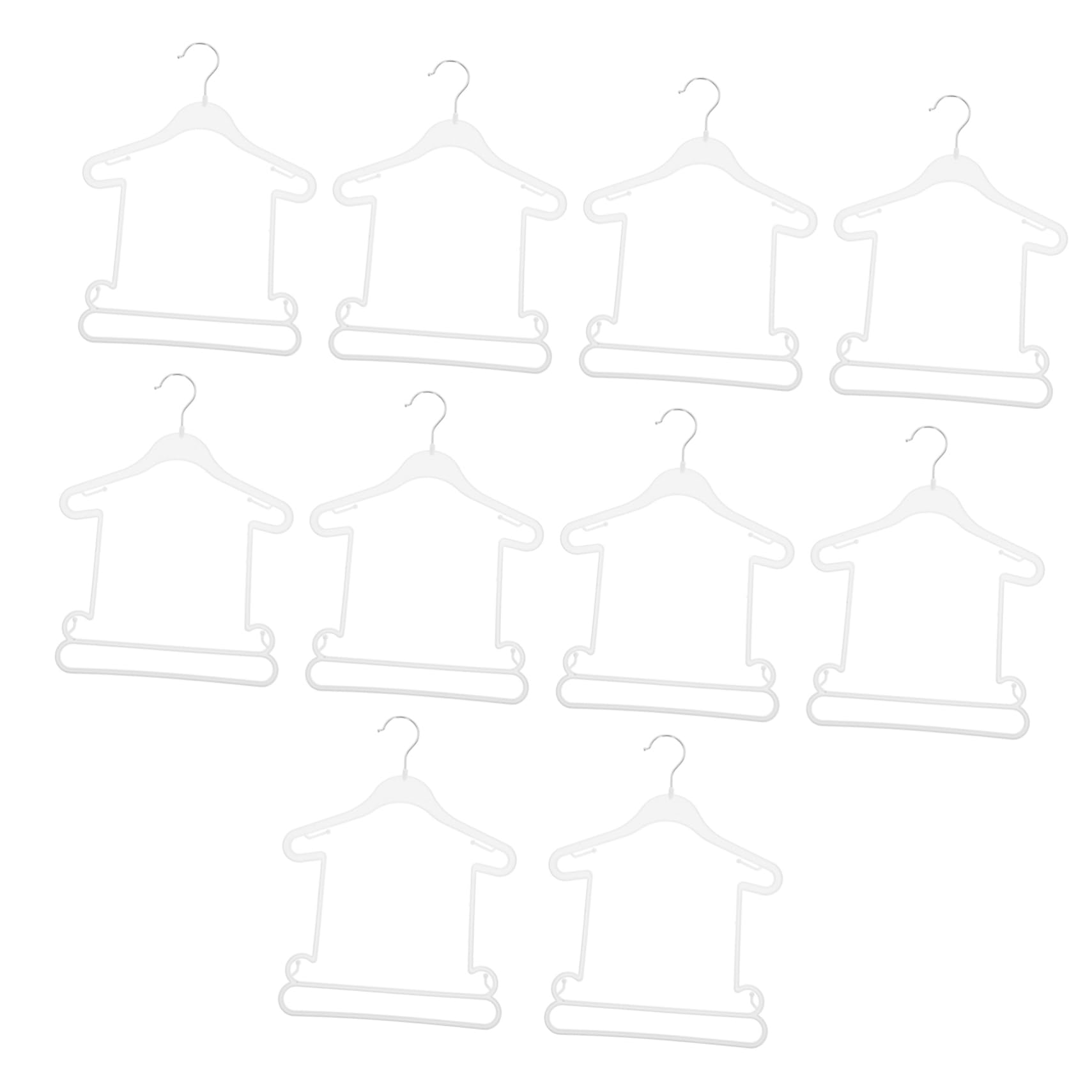STOBAZA 10pcs Plastic Kids Hangers Kids Cloth Hangers Baby Coat Hangers Hangers for Baby Clothes Kids Coat Hanger Pants Hangers for Closet