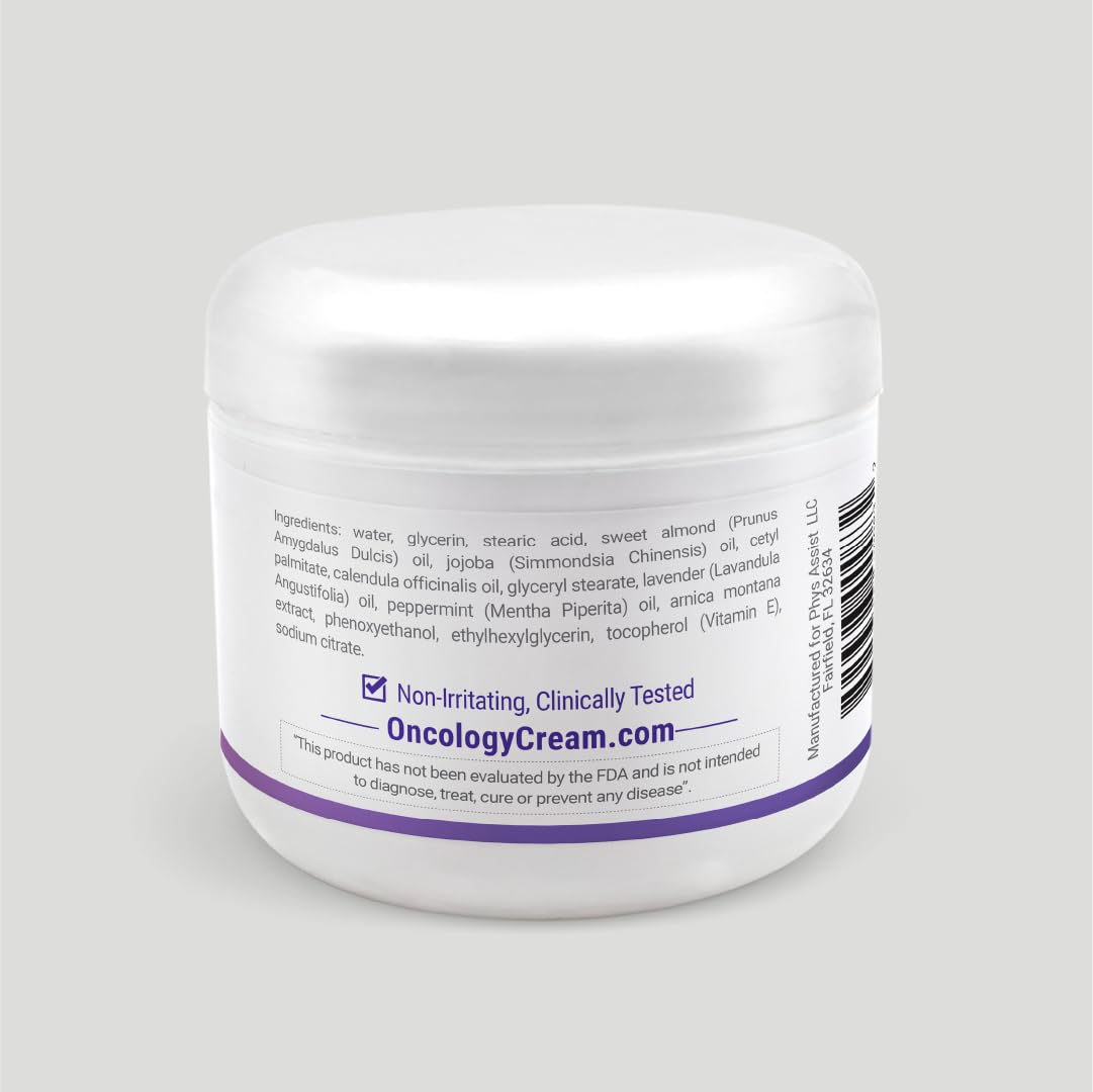 Oncology Cream 4 oz plus 3 Pack Lip Balm. Hydrating to Stressed Skin Undergoing Chemo or Radiation. Skin Therapy. Made with Botanicals.