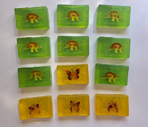 10 Translucent Glycerin Novelty Animal Toy Soap Bars for Kids Children Case of 10