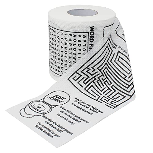 Novelty Toilet Paper Roll - Bathroom Tissue Roll - Funny Toilet Paper - Prank Gifts Gag Novelty Funny Gifts - Toilet Bathroom Fun Games - White Elephant Gifts - Unique Stocking Stuffer - Jokes