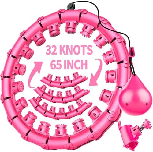 Hula Hoop Pool Heater - Which 5 Will Transform Your Swimming Experience? 5 SHANGUANG Infinity Weighted Hoop with 32 Links(62 Inch),Weighted Hula Hoop for Adults Weight Loss, Infinity Fitness Hoop Plus Size, for Women Smart Exercise Equipment (Bright Pink)