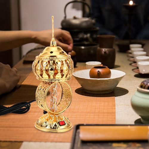 Brûleur de parfum électrique métallique COHEALI vintage pour diffuseur maison