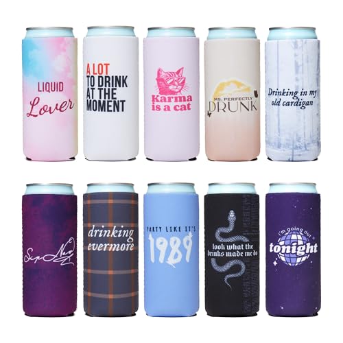 She Found her Lover Slim Can Cooler Set (10 pack) | Album Themed Party Can Sleeves | Bachelorette Party Can Coolers | Concert Party Can Coolers