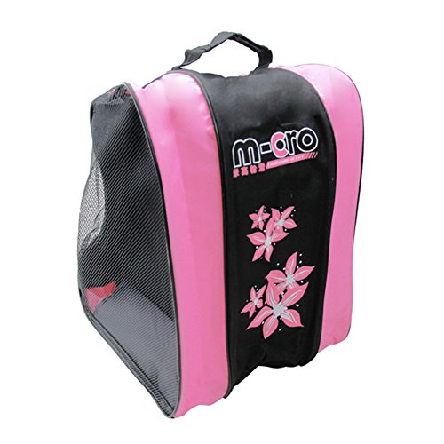 DE SHENGXIA Inline Roller Skates Carrying Shoulder Bag Ice Skating Shoes Bag Pink