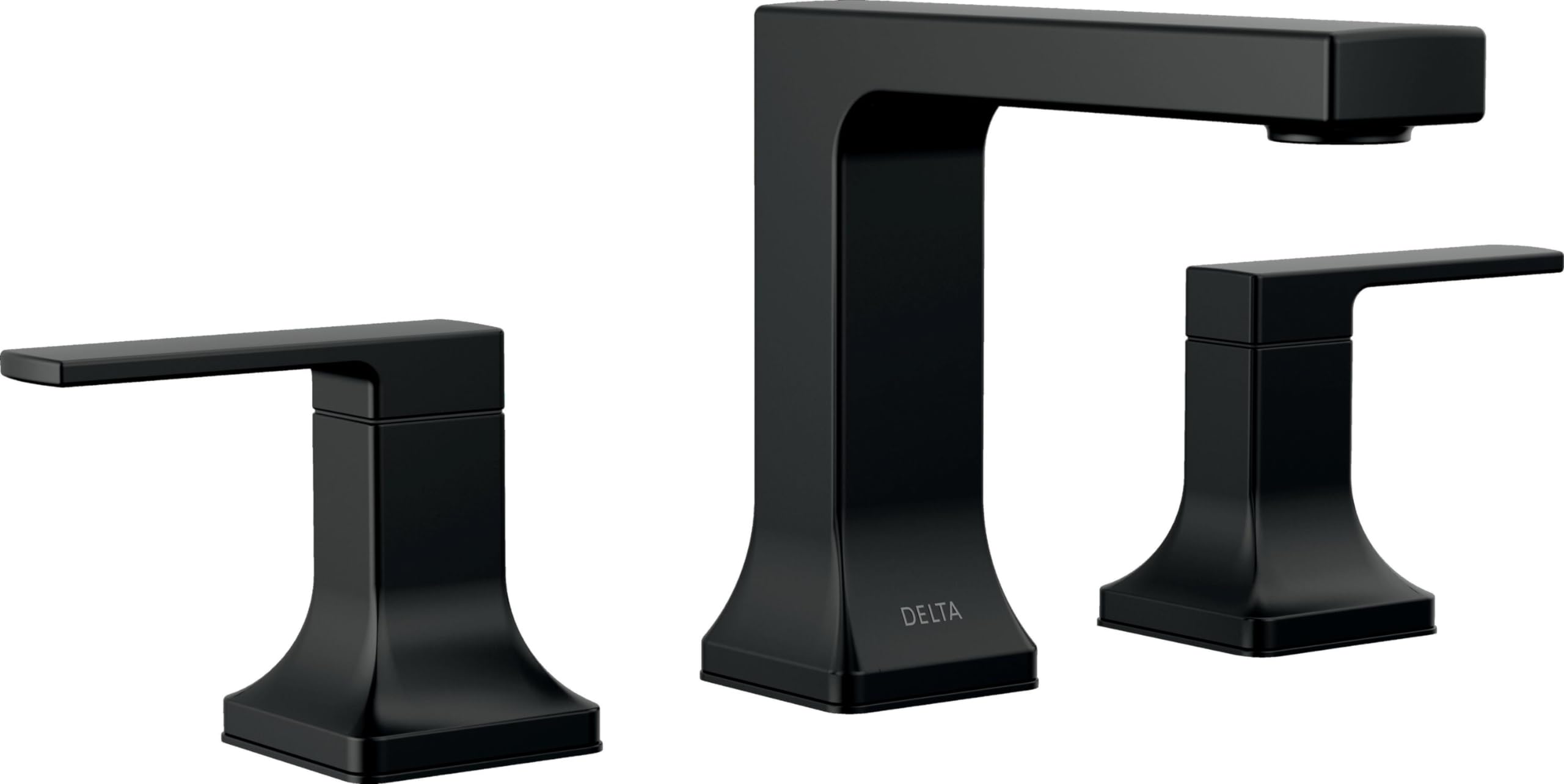 Delta Faucet Velum Widespread Bathroom Faucet 3 Hole, Black Bathroom ...