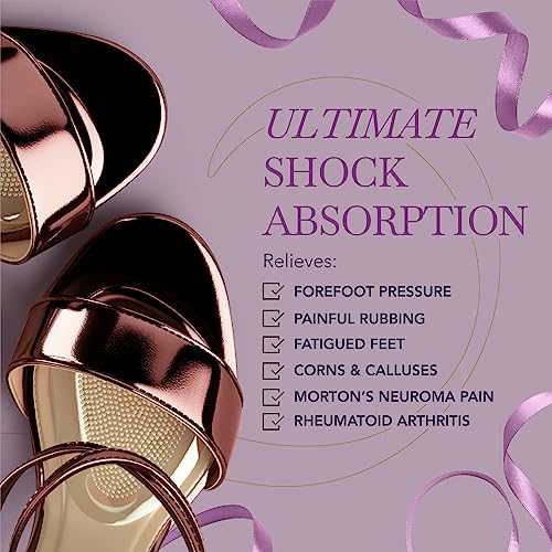 Ballotte Metatarsal Pads for Women - Ball of Foot Cushions for Women & Men - Silicone Gel Heel Pads - High Heel Inserts - Anti Slip High Heel Cushion Inserts Women/Foot Pads/Shoe Pads [4 Pack] - Thumbnail 4