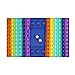 Scacchiera Pop It gioco, Big Pop Fidget Toys, doppio giocatore Push Bubble Pop Sensory Scacchiera Giocattoli Colorato Scacchiera con 2 dadi, 126 bolle in silicone giocattolo per bambini e adulti
