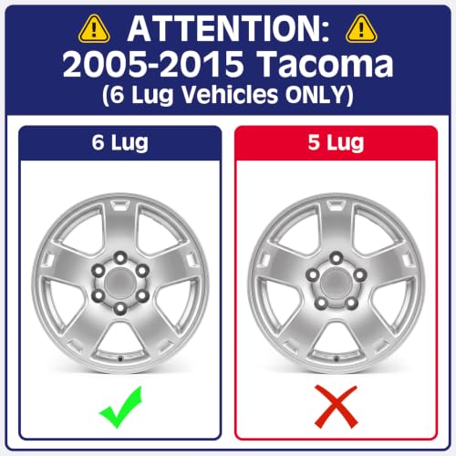 Image of KSP 1 inch 6X5.5 Wheel Spacers for Tacoma 2016-2023, 6x139.7 mm to 6x139.7 mm Thread Pitch M12x1.5 Hub Bore 108mm Adapters for 6 Lugs Tacoma 2005-2015, 4Runner Tundra FJ Land Cruiser, Not Hubcentric