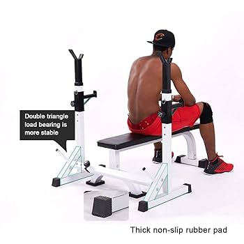 Amazon | スマート伸縮ベンチプレスバーベルバーベルラック