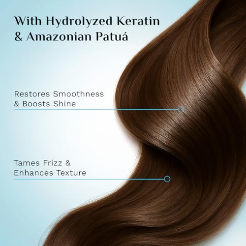 Image of Pilgrim Patua & Keratin Hair SMOOTHENING SHAMPOO for Dry & Frizzy hair | Shampoo for Women & Men | Hair Smoothening & healthy scalp | 400 ml (Pack of 2)