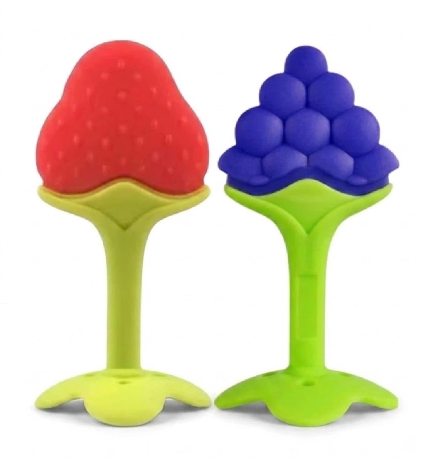 BabyBee Infant Silicone Teether Ideal Teether For 6 To 12 Months Baby, Bpa Free Teething Toys For Babies,Same Design Color Blue & Red (Pack Of-2)-image-32