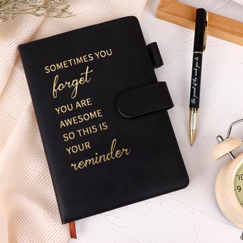 Augenstern 4 Pack Employee Appreciation Gifts Set Inspirational A5 Leather Notebooks Motivational Pens Coworker Thank You Gifts for Colleagues Employees Staff Nurse Teacher Team Gift - Image 6