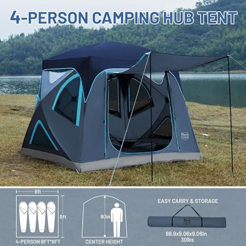 Carpa de Camping Instantánea para 4 Personas TIMBER RIDGE miniatura 6