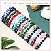 Jewdreamer 16PCS Natural Crystal Bracelets for Women Men - 8mm Semi-Precious Gemstone Beaded Bracelets, Round Gemstones Stretch Bracelet, Yoga Bracelets Jewelry Gift