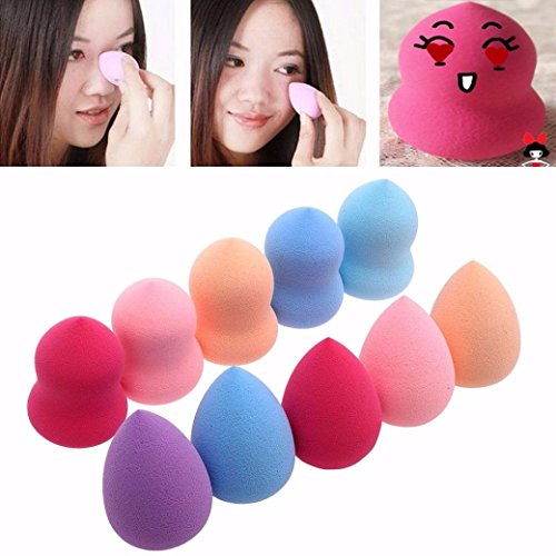 Susenstone 10pcs Pro Beauty Makeup Blender Foundation Puff Multi Shape Sponges