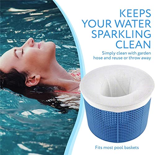 Homyl 30 x meias brancas para filtro de piscina, cesta meia manga rede de tela para