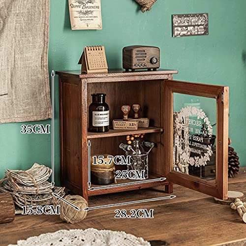 zyr Retro Dekorative Schränke Küche Esszinaltop Kabinette Home Desktop Massivholz Aufbewahrungsboxen Studentische Tischschränke Geschirr Lagerschränke - Image 4