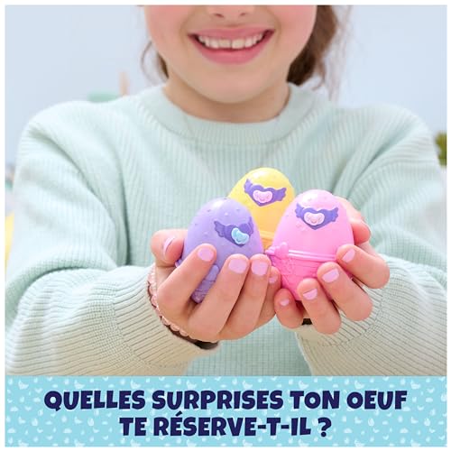 HATCHIMALS ALIVE - Pack de 2 Hatchimals + Poussette - 2 Oeufs, 2 Figurines À Collectionner, 1 Poussette Et 3 Accessoires - A Faire Eclore Avec De L'Eau - Thème Bébé - Jouet Enfant 3 Ans et +