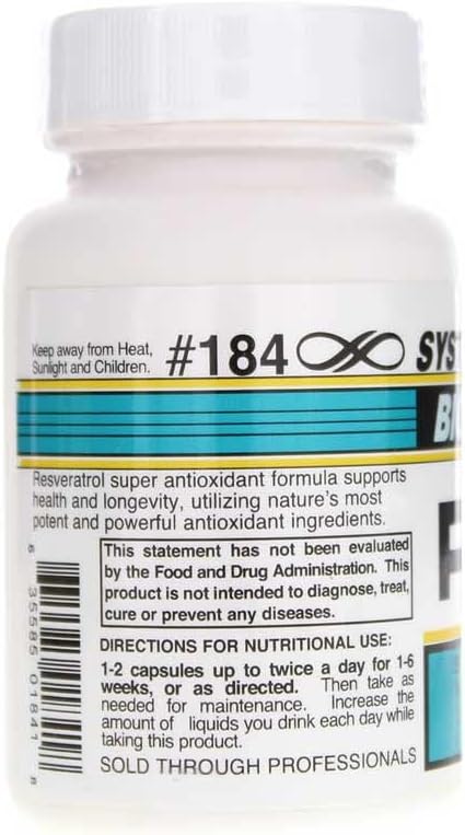 Miniatura 4 de Systemic Formulas ROX Super Antioxidante con Resveratrol 60 Cápsulas #184. Fórmula súper antioxidante