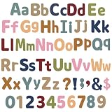 5 Inch Bulletin Board Letters Alphabet Numbers Combo Set Boho Punctuation Letter Cutouts for Bulletin Board...