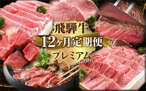 定期便 プレミアム飛騨牛12回お届けロングコース | 飛騨牛 牛肉 肉 和牛 国産牛 12ヶ月 年間 1年 定期