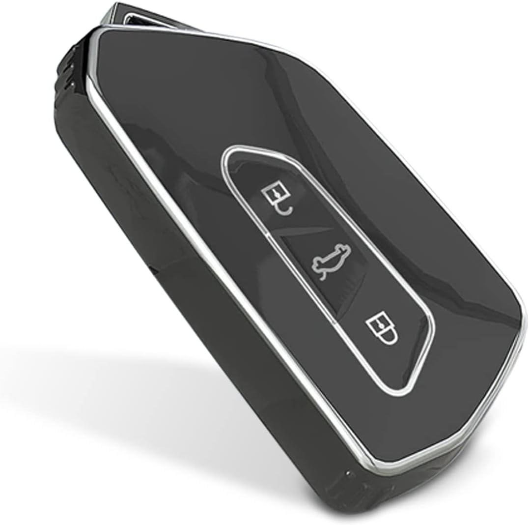 Volkswagen ID.3, ID.4, ID.5, ID.6 EV Car E-Key | Golf GTI Mk8 Remote Case Cover in Black Color | All-Round Effective Strong Protection
