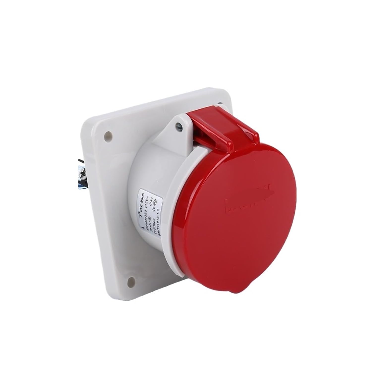 TYP3923 Industrial Concealed Oblique Socket Connector 63A 5-core IP44