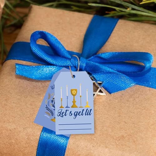 Etiquetas de Hanukkah para personalizar obsequios y recuerdos de fiestas de vacaciones 4