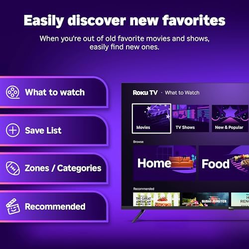 Roku Smart TV β 55-Inch Select Series, 4K HDR TV β Roku TV with Enhanced Voice Remote β Flat Screen LED Television with Wi-Fi for Streaming Live Local News, Sports, Family Entertainment - 5