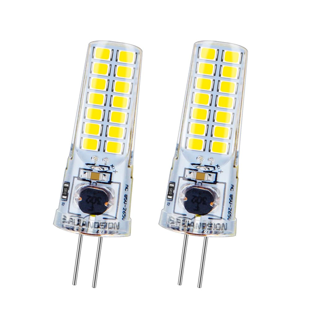 Ruiandsion G4 LED Bulb 220V 5W AC/DC 85V-265V White Non-Dimmable Replacement Energy Efficient for Indoor Home Decor Ceiling Lamp Under-Cabinet Lights (Pack of 2)