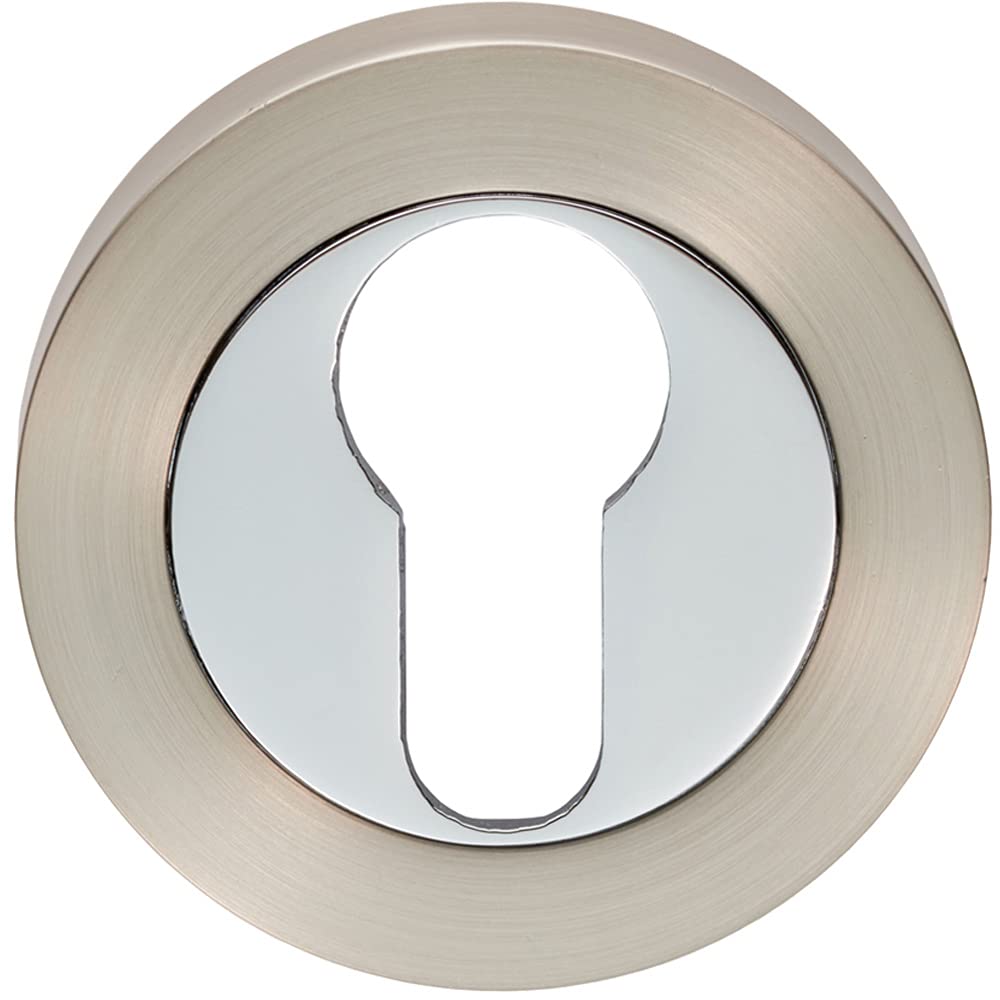 Loops 50Mm Euro Profile Escutcheon 10Mm Depth Concealed Fix Satin Nickel/Chrome