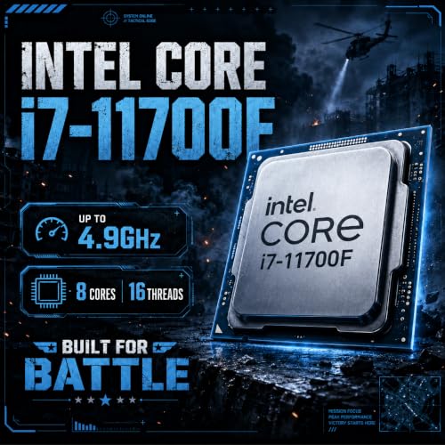 Image of Gaming PC Desktop Computer i7 11700F up to 4.9GHz, RTX 5050 8GB GDDR6