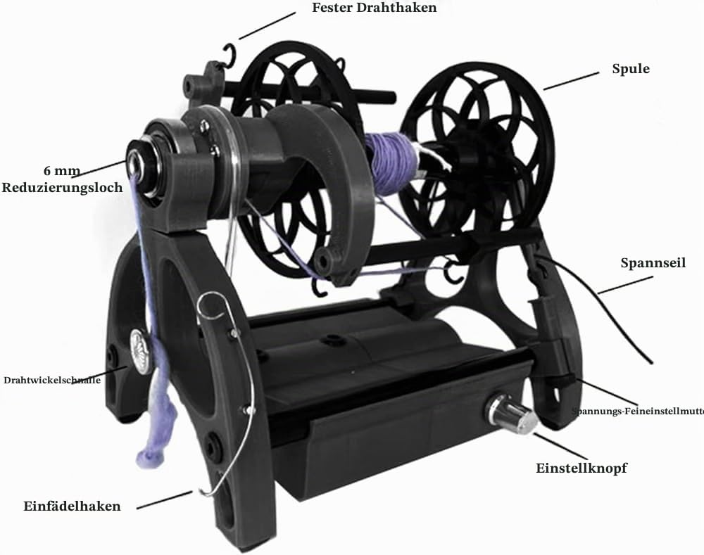 Elektrisches Spinnrad, automatische Garnwickelmaschine, Strickwolle, Garnwickler, Geschwindigkeitskontrolle, vorwärts und rückwärts, für Garnweben (Farbe: Grün)