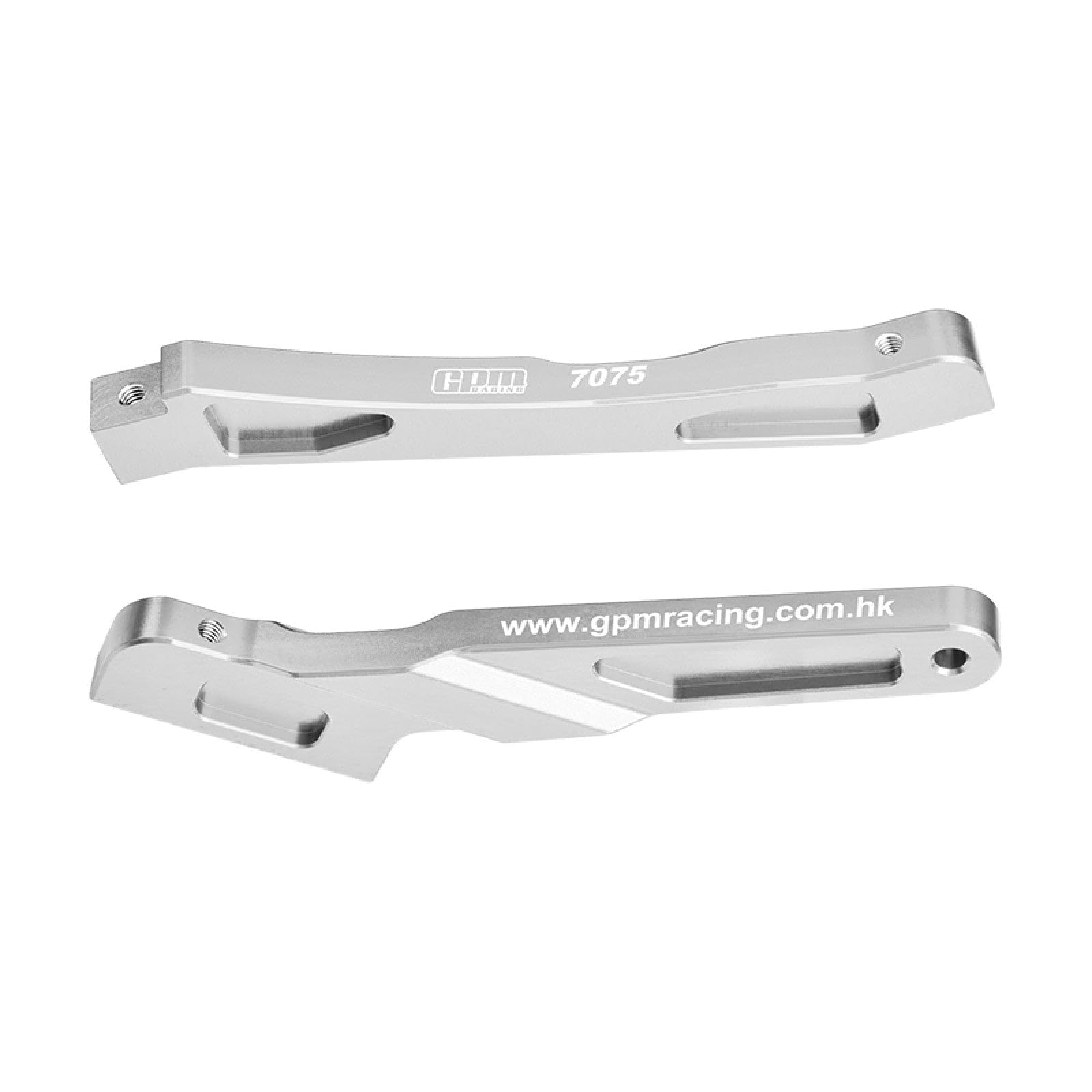GPM Aluminium 7075-T6 Alloy Front and Rear Chassis Brace for ARRMA 1:8 Notorious 6S V5 V6 / Typhon V5 TLR BLX/TLR Tuned Typhon/Outcast 6S Upgrades - Silver