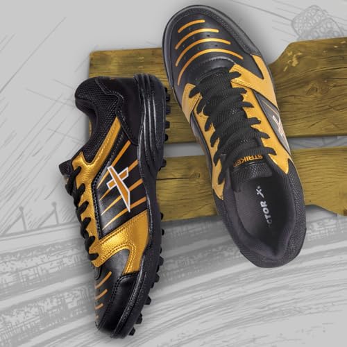 Image of Vector X Striker Cricket Shoes for Men & Boys Synthetic Leather Upper PVC Sole Studs Lace up Closure Lightweight & Durable Sports Shoe Ideal for Turf, Ground & Hard Surfaces