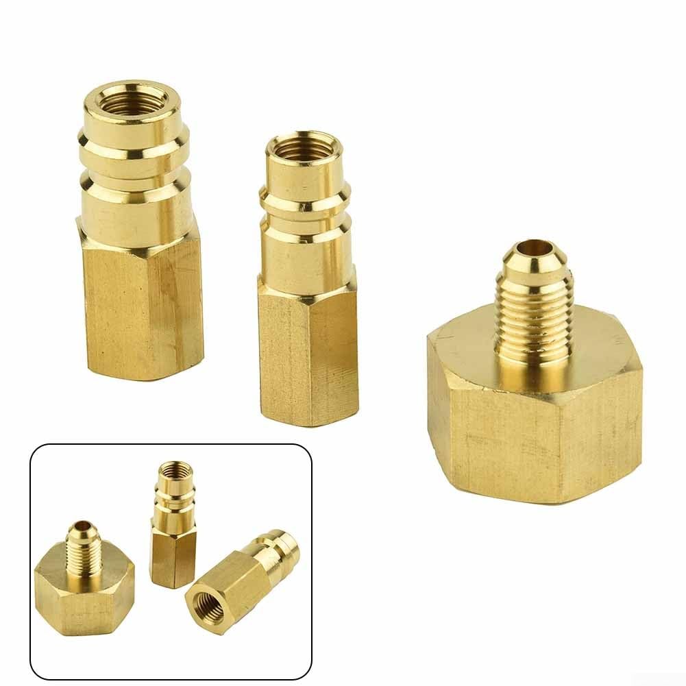 Adattatore per condizionatore auto, set di adattatori adatto per R134A 1/4 "SAE filettatura W21,8 a 1/4" SAE