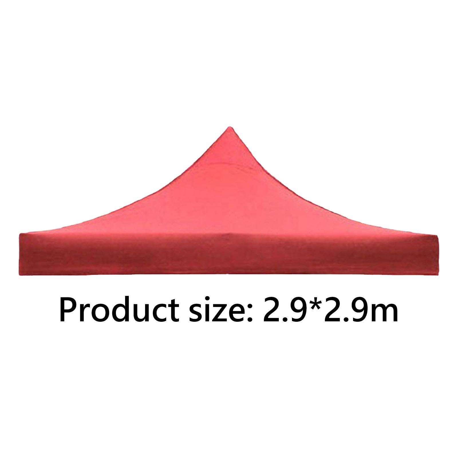 Tente Toit Housse Rechange Oxford Protection Intempéries Transportable pour Camping Loisirs Jardins Plages Convient Aux Activités En Plein Air, Rouge, 2.9mx2.9m
