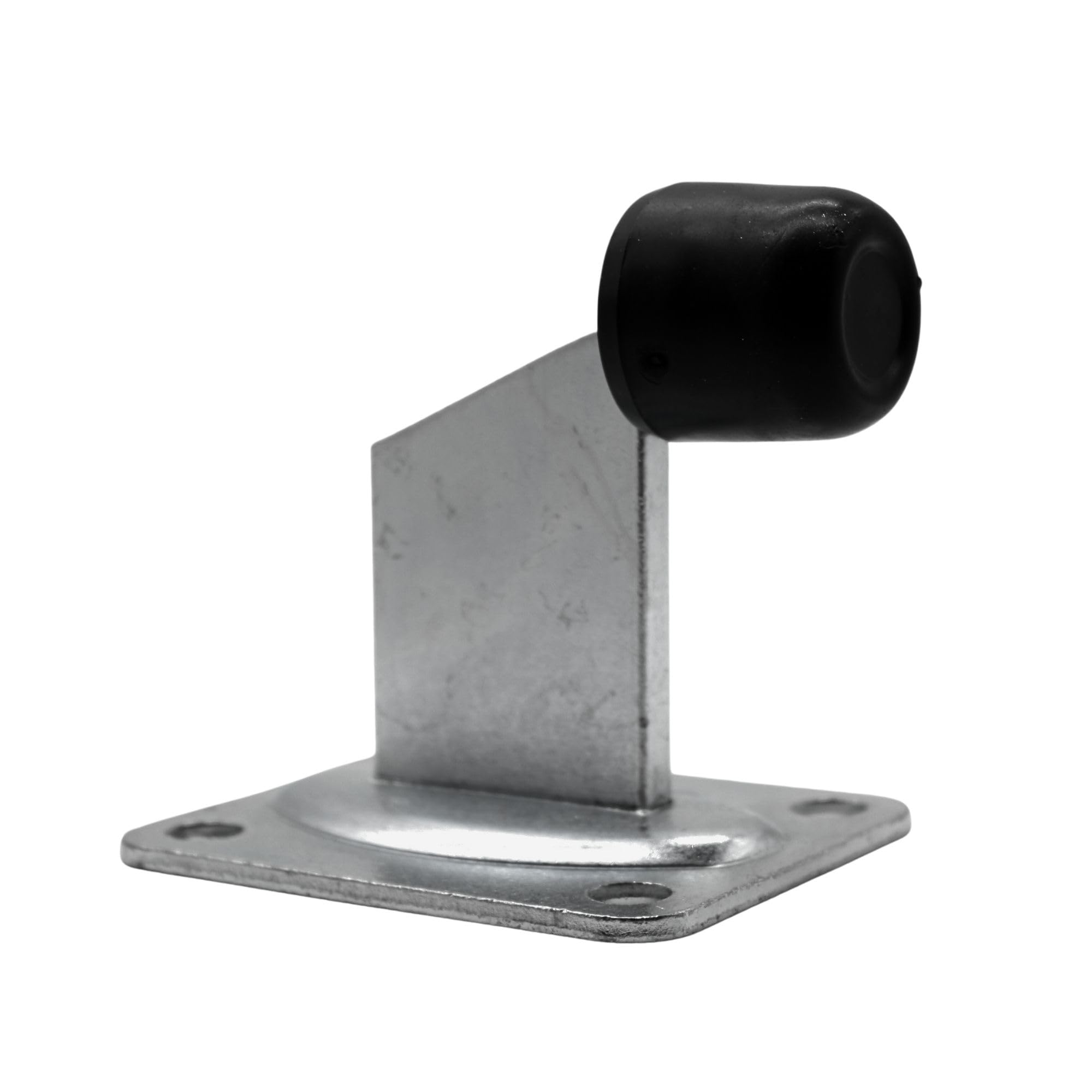 DOJA Barcelona Galvanized Steel Door Stop Floor Stopper Secure Stopper Heavy Duty Metal Floor Mounted Rubber Bumper 110x80x95mm Easy Installation Anti-Collision Wall Protection External Use