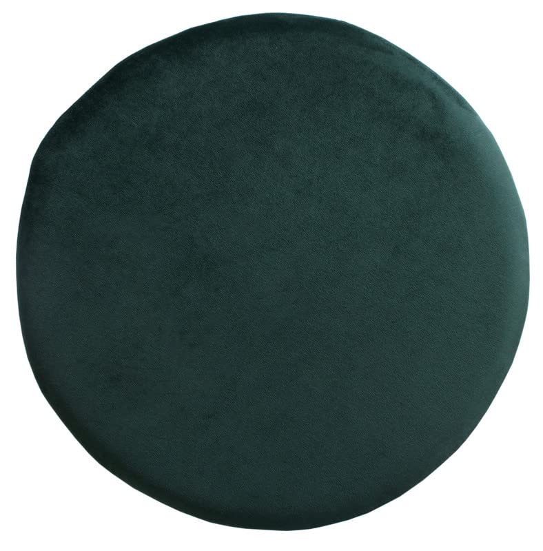 Image of Ottoman Stool for Living Room, Velvet Foot Rest Puffy for Sofa, Foot Stool for Sitting, Modern Puffy for Bedroom, Metal Legs Ottoman for Home Decor, 17 inch Height (Stool-Green)