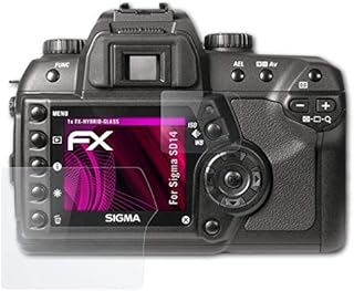 atFoliX Plastic Glass Protective Film compatible with Sigma SD14 Glass Protector, 9H Hybrid-Glass FX Glass Screen Protector of plastic (Set of 1)