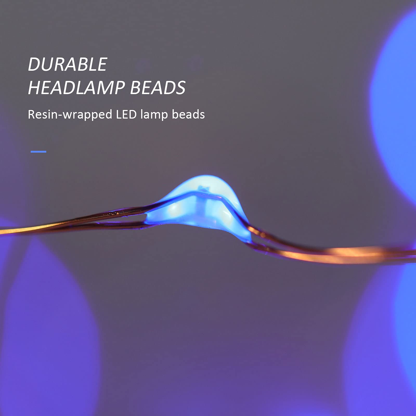 Ariceleo Led Fairy Lights Battery Operated, 1 Pack Mini Battery Powered Copper Wire Starry Fairy Lights for Bedroom, Christmas, Parties, Wedding, Centerpiece, Decoration (5m/16ft Multi-Colored): 1 Pack Blue