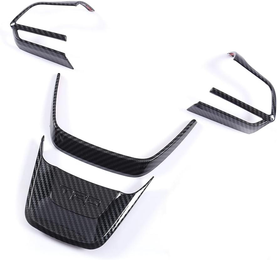for Toyota Highlander 2025 2024 2023 2022 2021 2020 Steering Wheel Trims, Sporty Carbon Fiber Grain Interior Strip Cover Molding for Highlander, NOT for Grand Highlander
