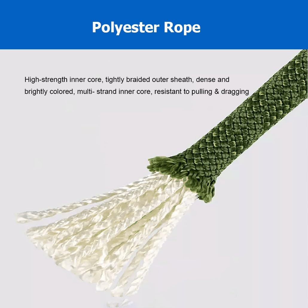 Corde en Polyester Haute résistance, adaptée au tirage, au gréement et au remorquage – idéale pour Le Camping, la Voile, Les Aventures en Plein air et Les Situations d'urgence.