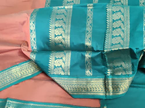 HerClozet green gadwal silk saree in soft silk – image 4