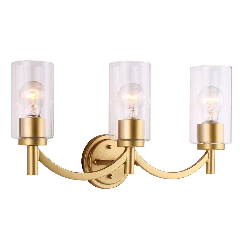 Photo 1 of ***USED - LIKELY MISSING PARTS - UNABLE TO VERIFY FUNCTIONALITY***
EGLO Devora 3-Light Transitional Vanity Light Damp Certificated Wall Sconce Bathroom Dimmable LED Mirror Lighting Fixture, Gold 10.50x22.00x6.00