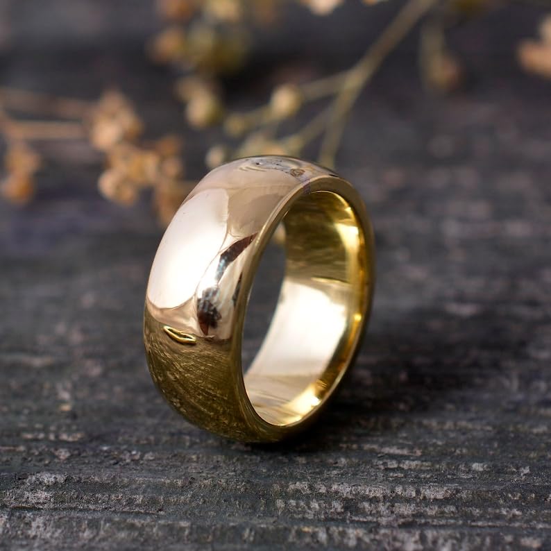 Simple Brass Ring, Solid Brass Ring, Midi Finger Ring Band, Handmade Brass Band, Statement Ring, Wedding Ring Band, Ring For Her4